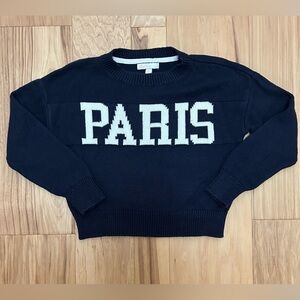 GB Girls Navy Sweater with White 'Paris' Design